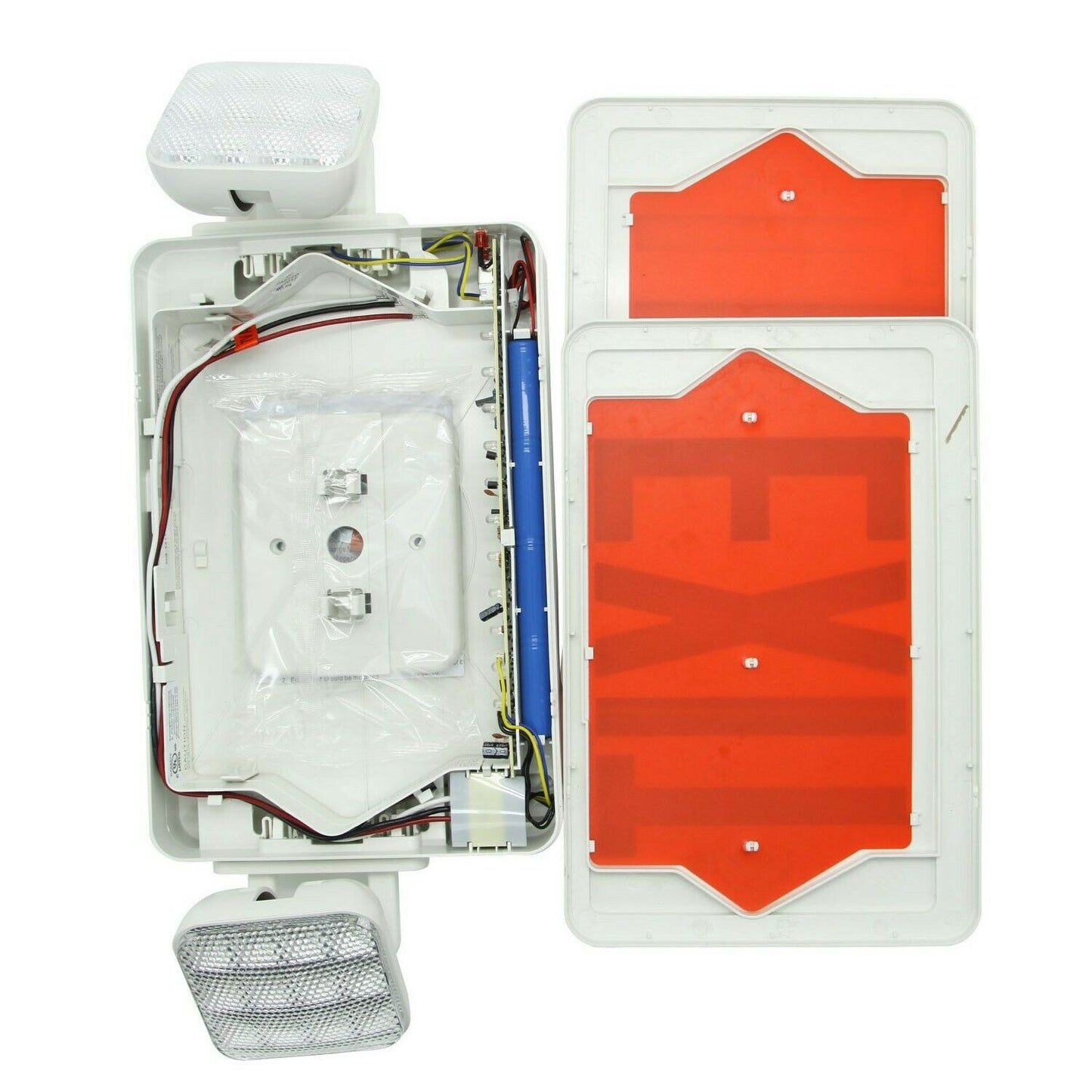 Emergency Exit Sign Light with Dual LED Heads