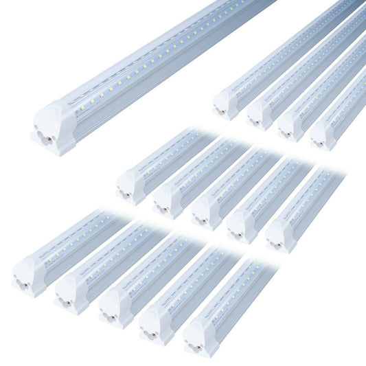 Integrated V-Shape 6FT 60W 6500K Clear LED Tube Light 12 pcs