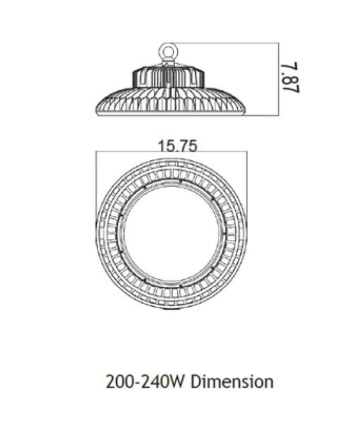 UFO High Bay LED Light 150/200/240W