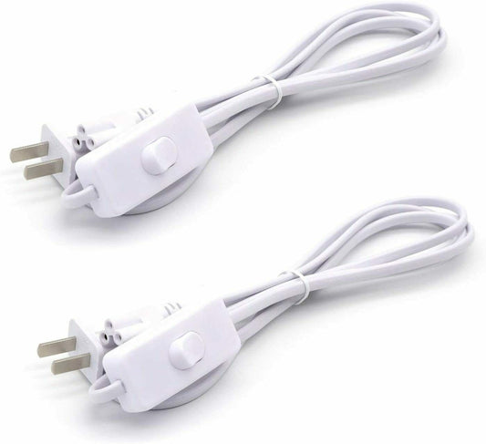 Power Cable w/ Switch for T8/T5 Integrated LED Tube Lights (10PCS)