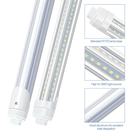 R17D 8FT 72W T8 LED Tube Light (6500K CLEAR) [25 pack]