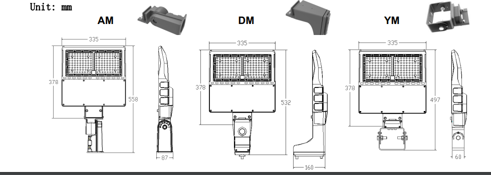 Shoe Box 150W Parking Lot Light