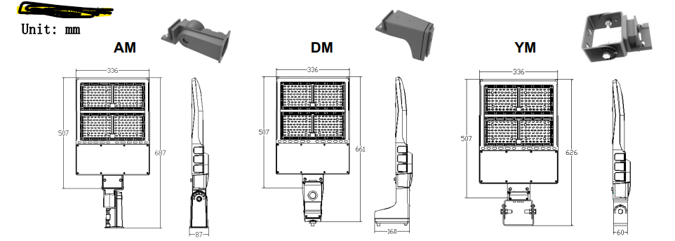 SHOE BOX 240W SLIP FITTER UL/DLC