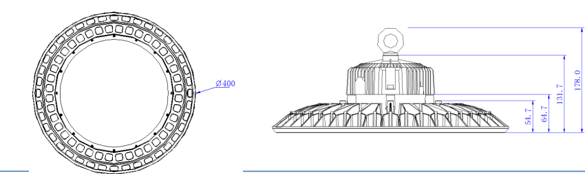 UFO High Bay LED Light 240W, Black