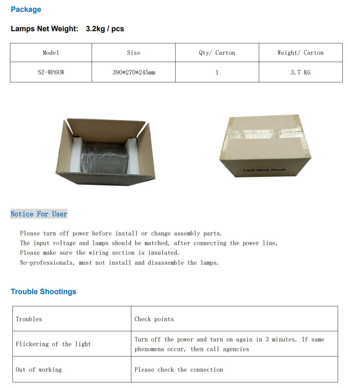 Wall Pack 60W LED Photocell