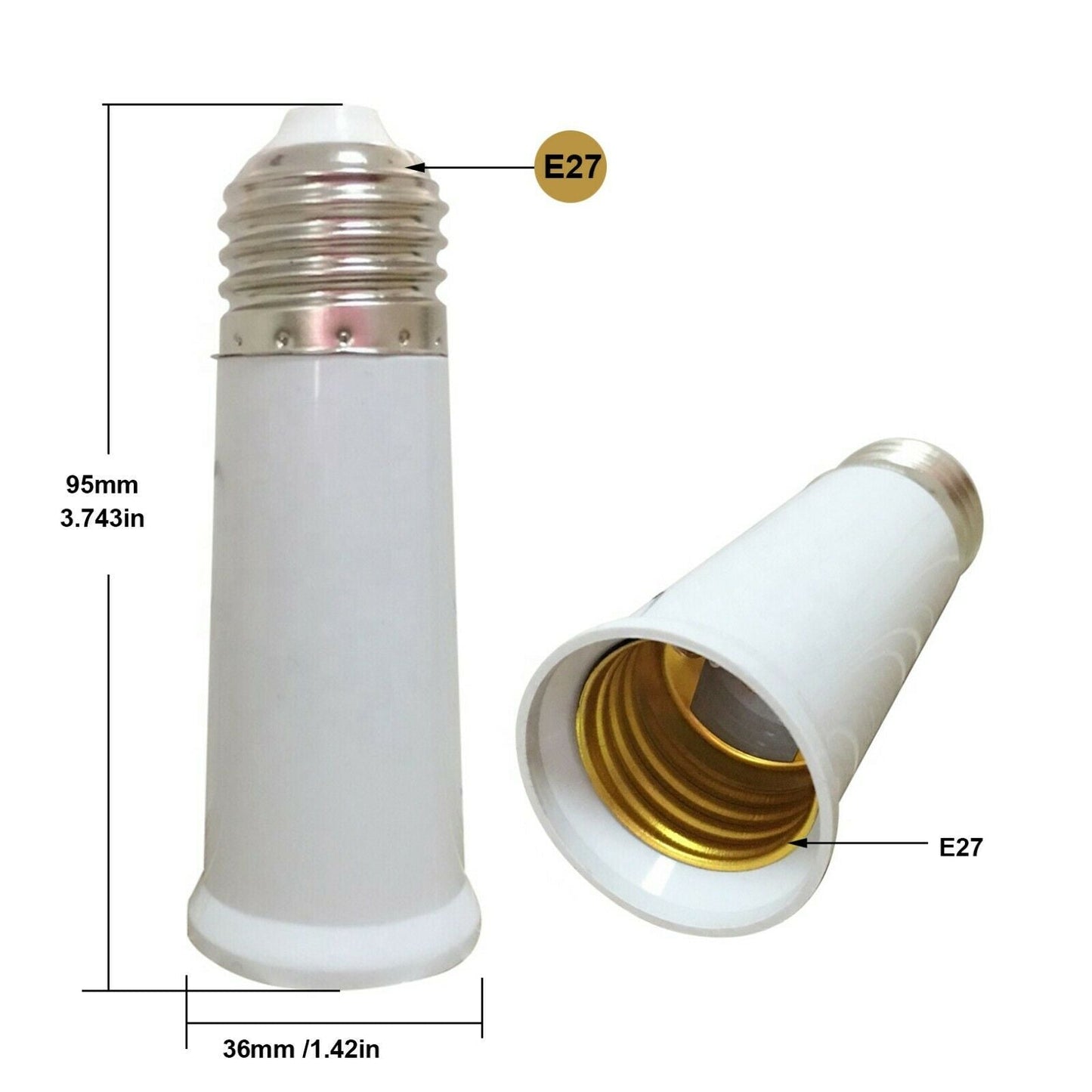 Adapter E27 to E27 Long Extension