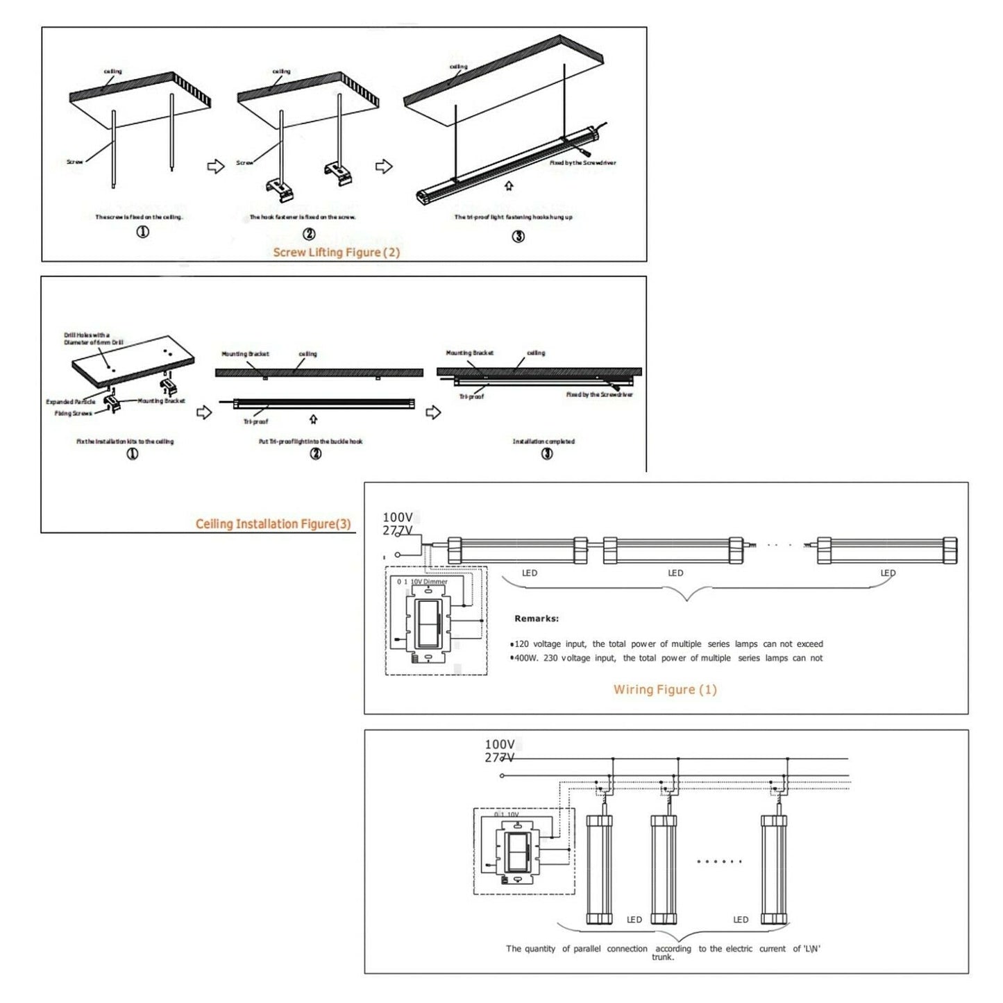 Triproof  48W 4Ft Led Tube Light